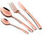 Berlinger Haus Rose Gold Ménagère 24-Piece Acier Inoxydable, Set de Couverts de Table 6 Personnes, Household, Camping, Hotels, Finition Polie Brillante, Cutlery Set Modern Elegant Design, Or Rose