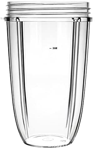 DDSHUN 24oz Entsafter Tassen Große Tassen klare Mixer Tassen kompatibel für Nutribullet Ersatzteile 600W / 900W Mixer Entsafter Zubehör für Nutribullet Bullet (18OZ / 24OZ / 32OZ)