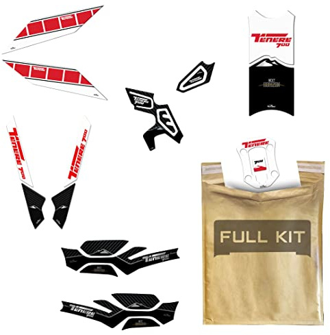 Resin Bike Aufkleber für Motorrad Kompatibel mit Yamaha Tenere 700 Rally Edition 2023 2022. Vollständiger Schutz vor Stößen und Kratzern. 3D-Aufkleber-Set. Stickers - Made in Italy