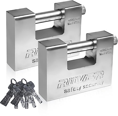 2 Pack 94mm Heavy Duty Container Padlock High Security, 1kg Shipping Container Padlock 12mm Thick Shackle, Container Padlocks Outdoor Heavy Duty Waterproof with Keys Sheds Gate Garage Warehouses