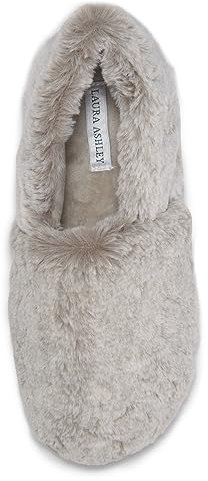 Laura Ashley Ladies Plush A-line Slippers, Small