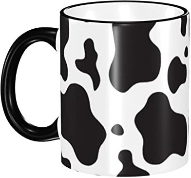Kaffeebecher Kuhflecken Druck Porzellan Becher Männer Dekorativ Tasse Bedruckt Geschenk Tasse 330ml, Für Kinder, Büro, Kaffee