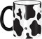 Kaffeebecher Kuhflecken Druck Porzellan Becher Männer Dekorativ Tasse Bedruckt Geschenk Tasse 330ml, Für Kinder, Büro, Kaffee