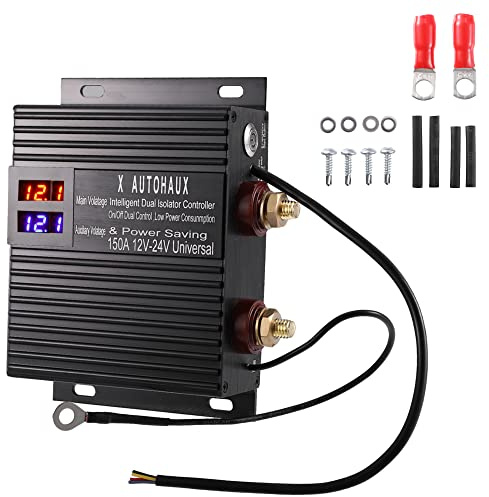 QUARKZMAN Intelligenter Batterie Trennschalter 1 Set 12V/24V 150Amp | Schwarz, 1 Set, Metall, 14.7cm x 4.7cm x 10.2cm, Universal Für Auto Wohnmobil Lkw ATV UTV Boot Und Geländewagen