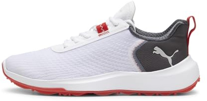 Puma Fusion Crush - Zapatos Deportivos de Golf para Hombre, White/Dark Coal, 46 EU