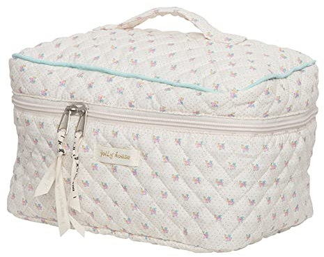 AMZLORD se Kosmetiktasche, steppte Kulturtasche Damen, Kulturbeutel Damen t Griff, Kosmetiktasche Groß Kapazität, Make up Bag Waschtasche for Kinr Mädchen (Bei)