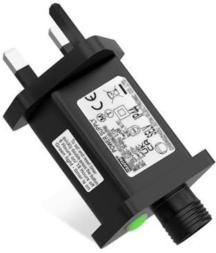 31V Transformer Plug for Christmas Lights, Gcstnn 6W LED Replacement Adapter with Timer,Memory,8 Modes,IP44 Waterproof Power Supply Controller for Christmas Tree Lights,Icicle Fairy Lights,Net Lights