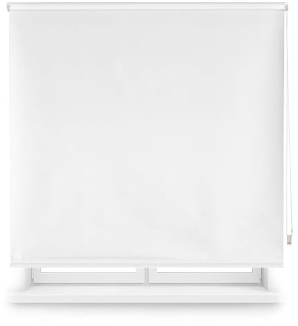 Blindecor Verdunkelungsrollo, nach Maß, Farbe: Cremeweiß, 170 x 230 cm (Breite x Höhe), Stoffgröße 167 x 225 cm, Verdunkelungsrollo für Fenster