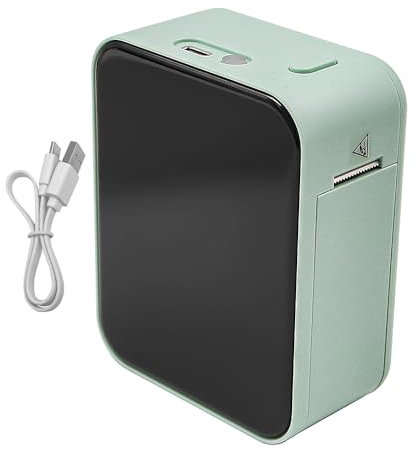 Namvo Bluetooth-Etikettendrucker mit 1 Rolle wasserfestem Papier, P15 Mini-Drucker, selbstklebendes Etikett, kompatibel mit iOS und Android (grün)