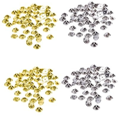 LALAFINA 400 Stk Schmetterling Rückseiten Aus Emaille Pin-rücken Namensschilder Kupplungsabzeichen Stift Zurück Stiftrückseiten Ersetzen Etiketten Für Kleidung Damen Shirt Titannadel