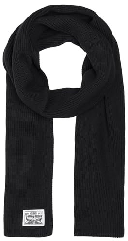 Levi's Back Patch Scarf, Regular Black, Un Men's