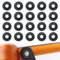 SYEYCW 20 Stück Schwarz Gitarrengurtschlösser, Weiche Gummi Gitarren Gurt Blöcke Schlösser, Gitarren Schutz Zubehör, für Akustikgitarre, E-Gitarre, Bass, Ukulele