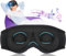 TPfocus Schlafmaske mit Bluetooth, ASMR, kabellose Musik Schlafmaske, Ultraweiche KopfhörerU Seitenschläfer/Büro/Reisen/Geburtstag für Männer, Frauen (3D Black)