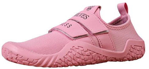 JiuQing Damen-Kreuzhebeschuhe Indoor-Fitnessschuhe Barfuß rutschfest Für Yoga Fitnessstudio Aerobic,Rosa,38 EU