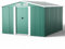 XEMQENER Large Metal Shed with Base, 10x8 FT Garden Shed with Lockable Door and Roof, Outdoor Storage House for Tools, Equipment, Bike, 257x312x178cm, Dark Green