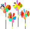 Sixfolo 4 Stück Windrad Garten Tiere 55cm Windmühle Kinder Groß Buntes Windräder Garten aus Kunststoff 3D Gartenstecker Windrad mit Biene Marienkäfer Schmetterling Goldfisch für Balkon Garten Deko