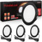 YindaLux Einbaustrahler LED 12V 3000K Warmweiß LED Spot Dimmbar 3W Einbauspots 55-58mm lochmass Einbauleuchten für Wohnwagen Küche Kleiderschrank Aluminium Schwarz 3er Set