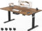 KAIMENG Electric Standing Desk 160 x 80 cm, USB Charging Height-Adjustable Desk witn Headphone Hooks & Sit Stand Reminder, Sit Stand Table & Workstations with Cable Tray,Home Office Desk, Rustic Brown