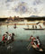 GKAZGQPR Berühmte Gemälde Gemälde Fotodruck Drucken Ölgemälde Jagd auf der Lagune von Vittore Carpaccio Bilder Deko Kunstwerk für Wohnzimmerdekoration 60x90cm