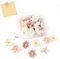 NEERIX 30 teiliges Set Blumen Reißzwecken für Pinnwände,Rosa & Weiß Hängende Dekorationen,Pinnwandnadeln aus Metall und Harz für Poster & Karten,Ideal für Büro und Zuhause