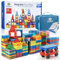 SUNNY AUNTIE Magnetic Tiles 240 PCS+ Bonus Zippered CASE, Magnetic Tiles for Kids Age 3+, Toy for Boys & Girls, Great Gift for Kids Aged 3-8, XL SET