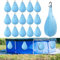 16 PCS Pool Water Bags with Hooks, Pool Cover Weight Bags Hanging Bags Pool Water Bags, Heavy Duty Swimming Pool Closing Water Bags, Winter Pool Cover Water Bag for Above Ground - Light Blue