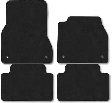Audi Q6 e-tron (2024+) Carpet Car Mats | Black Edge Trim Tailored Fit Floor Mats Full Coverage Protection Accessories Easy Clean Anti Slip Made in the UK
