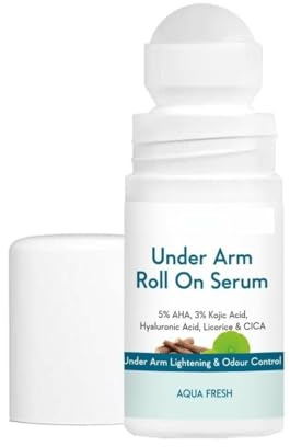 NN Underarm Roll On Serum – 5% AHA & 3% Kojisäure zur Aufhellung & Geruchskontrolle – Roll On Deo für Frauen & Männer – Langanhaltender Aqua-Duft – 50 ml