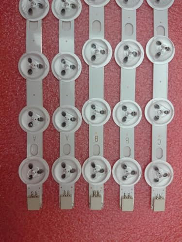 GHJtRs LED Backlight Strip Compatible with 40 Inch TVs NDV A B C 40L3433DG 40L3451DN Vestel VES390UNDC-01 LT-39C740 LT-40C750(5pcs Set for 1 TV)