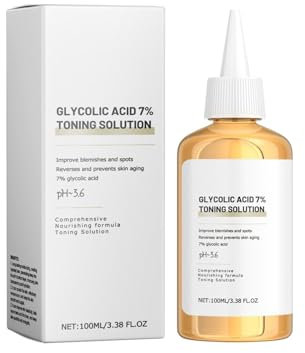 Glycolic Acid 7% Toner, Klärendes Gesichtswasser Gegen Akne Und Pickelmale Porenverfeinernd Und Hautstraffend Für Alle Hauttypen Revitalisierend Und Feuchtigkeitsspendend 100ml (1PCS)