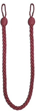 Rymd² gardinomslag, vriden sladd, 80 cm lång (moderiktig röd)