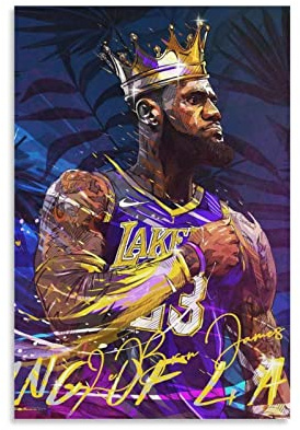 SDYYFF Leinwand Wandkunst Malerei 60 * 90cm Senza Cornice LeBron James Tela Decorativa Wall Art Soggiorno Poster Camera da letto
