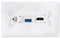 YIGZYCN Placa de pared RJ45 USB 3.0 Cat6 de fácil instalación para mejorar la conectividad, cine en casa o sala de conferencias