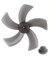 Conjunto de aspas de ventilador de mesa de 12/16 pulgadas, 5 hojas, resistente al calor, como plástico, con cubierta de tuerca, piezas de repuesto para ventilador de escritorio (16 pulgadas, negro)