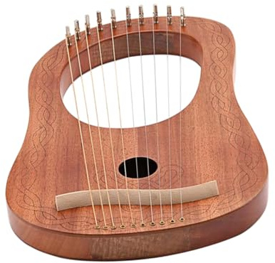 ERINGOGO Saitige Lyraharfe Tragbare Kleine Harfe Aus Holz Musikinstrument Mit Stimmschlüssel Orchestermusikinstrument Für Musikliebhaber