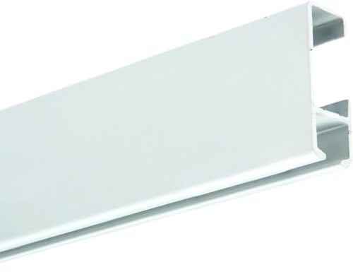 Guide de suspension pour cadres BASIC - Rail Aluminium Blanc 100 cm | Charge jusqu’à 35 kg/m | Découpe sur mesure incluse | Clips chevilles et vis fournis | Pour mur placo brique ou béton