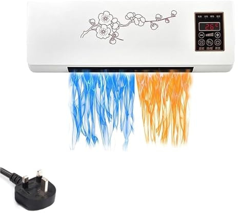 Condizionatore d'aria, climatizzatore split portatile aggiornato, sistema di climatizzazione/riscaldamento mini split, funzionamento silenzioso da 3500 W, con telecomando per casa e ufficio (C)