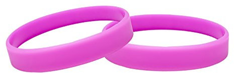 J&R Wristbands 10, Silikon Armbänder, Händen Gummi Armbänder, Partyzubehör (Magenta)