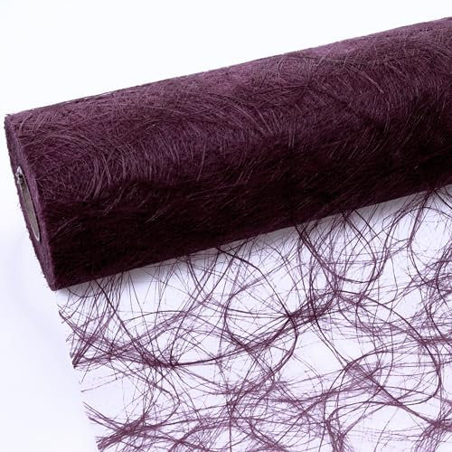 Tischläufer dunkelrot 20 cm x 25 Meter Sizoweb bordeaux Tischband Dekovlies weinrot mahagoni inkl. 300 Mini-Dekodiamanten Gratis