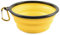 PhoneNatic 60014770 - Cuenco Plegable de Silicona para Perros y Gatos con mosquetón, XL, Amarillo, 1000 ml