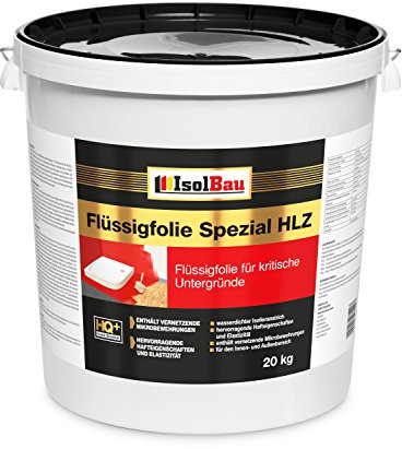 Flüssigfolie HLZ 20kg - Dichtfolie für kritische Untergründe - Wasserdichte Abdichtung für innen & Außenbereich - für Wand & Boden - Balkonabdichtung, Wasserstop, für Fliesen und Holz