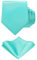 TIE G Einfarbiger Satin Formell für Herren Krawatte und Einstecktuch-Set im Geschenkkarton für die Hochzeit (Aqua)
