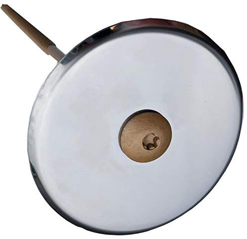 Keyfit Tools FlatMark Stainless Steel Low Profile Property Markers 4 Pack Screw in Flat Boundary Stakes Survey Pins Land Markers 3 Inch Wide Plague x 10 Inch Long Anchor for Property Corners Or Lines