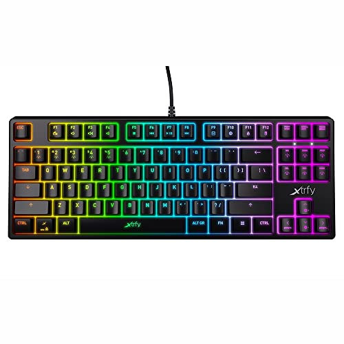 Xtrfy K4 TKL RGB Compact Mechanical Gaming Keyboard - US Layout, Black