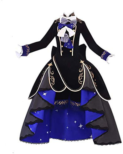 CHANGL 11PCS Cosplay Kostüm für Black Butler Ciel Phantomhive 13. Jahrestag Wunderschönes Halloween Abendpalast Lolita Gothic Kleid mit Accessoires von hoher Qualität