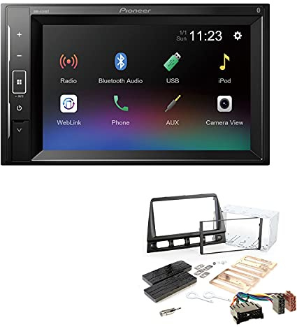 Pioneer DMH-A240BT 2-DIN Autoradio Bluetooth USB passend für KIA Picanto 2004-2007 schwarz