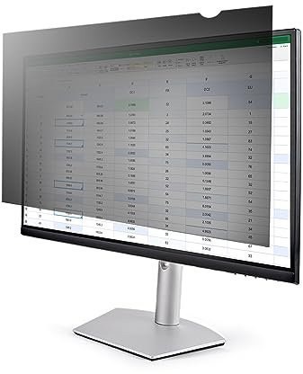StarTech.com Monitor Privacy Screen for 23 Display - Computer Screen Security Filter - Blue Light Reducing Screen Protector Film - 16:9 Widescreen - Matte/Glossy - +/-30 Degree (PRIVACY-SCREEN-23M)