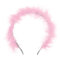 FOMIYES Fascinator mit Federn, Haarband, Kunstfell, für Cocktails, Teepartys, Kopfbedeckung, elegant, ausgefallenes Feen-Stirnband, Derby-Kopfschmuck für Damen und Mädchen, Hochzeit, Rosa