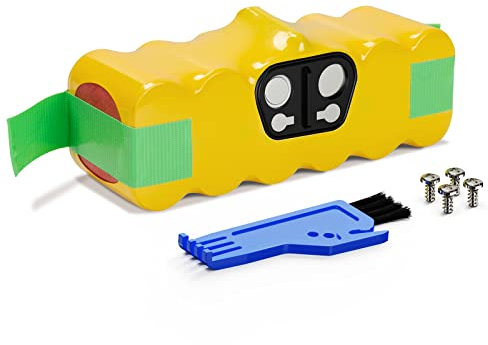 YABER NI-MH Ersatzakku, 14.4V 5100mAh Batterie für Saugroboter Serie 500 600 700 800 R3, 531 555 581 595 620 650 770 780 871 870 880 Ersatzteile Akku mit Zubehör Staubbürste u. Schrauben