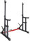 tectake® Squat Rack, Höhe und Breite verstellbare Langhantelablage, Kniebeugenständer mit Sicherheitsablage und Scheibenständer, Langhantelständer für Zuhause Fitness Training Home Gym